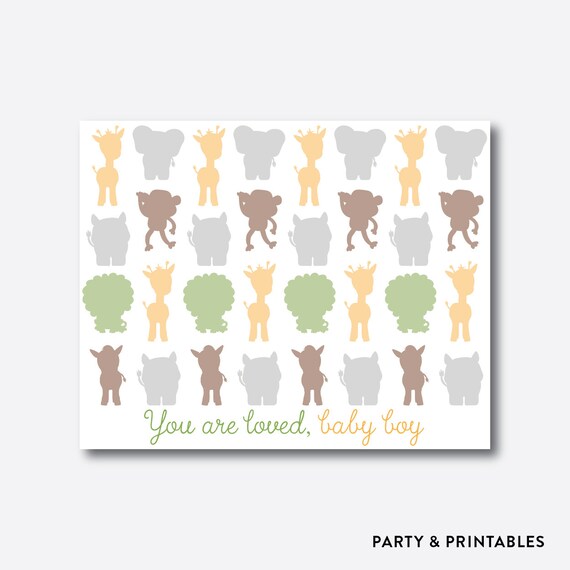 Instant Download Safari Baby Shower Guest Book Alternative Instant Download Safari Baby Shower Guest Book Alternative