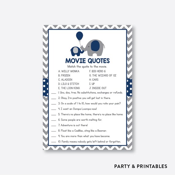 Instant Download Elephant Movie Quotes Game Elephant Famous Quotes