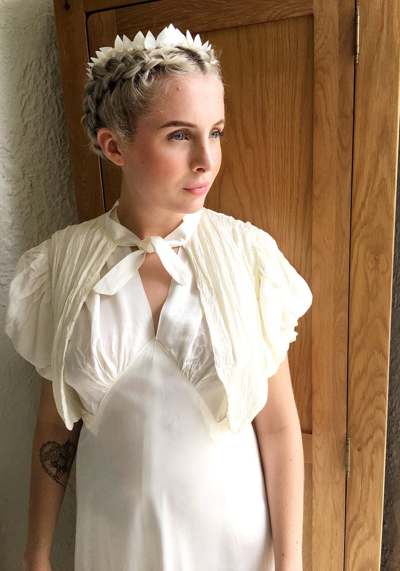 Art Deco 1930s Vintage Wedding Dress Vintage Bridal Gown And Etsy