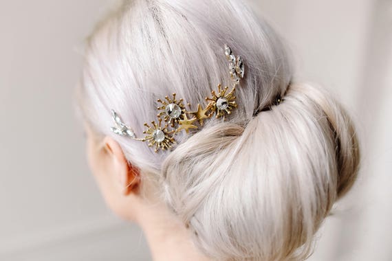 gold sparkly hair accessories