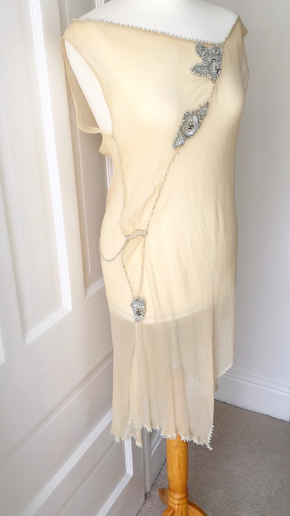 Antique Silk Dress. 1920s Flapper Dress. Exquisit… - image 6
