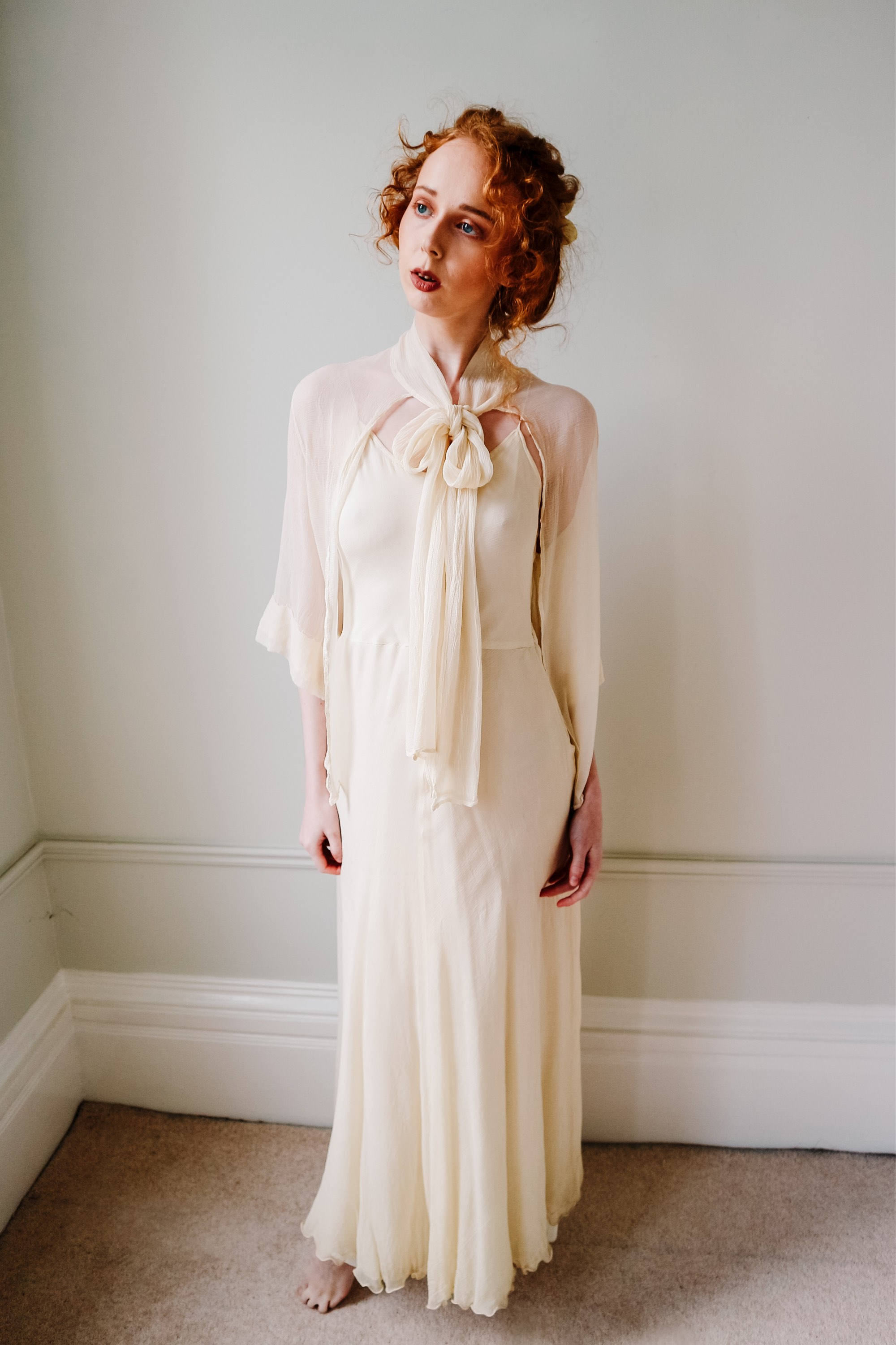 silk georgette wedding dress