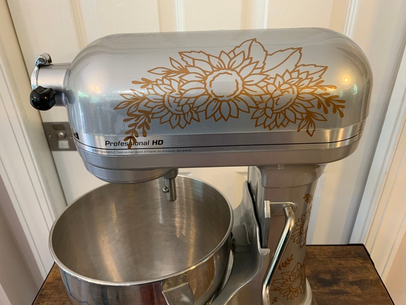 DECAL Sunflower Flowers Design Kitchenaid Mixer Decal Etsy