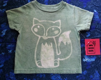 Batik Green 2T Fox Tshirt