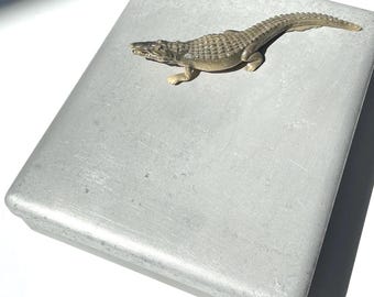 Aluminum Box  / Simple Industrial Design / Heavy Duty / Cast Aluminum / Old Patina