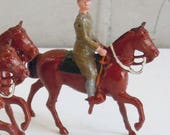 Antique Toy Soldiers Britains Ltd. 5 Soldiers on Horseback Vintage Toys from the 1940 39 s