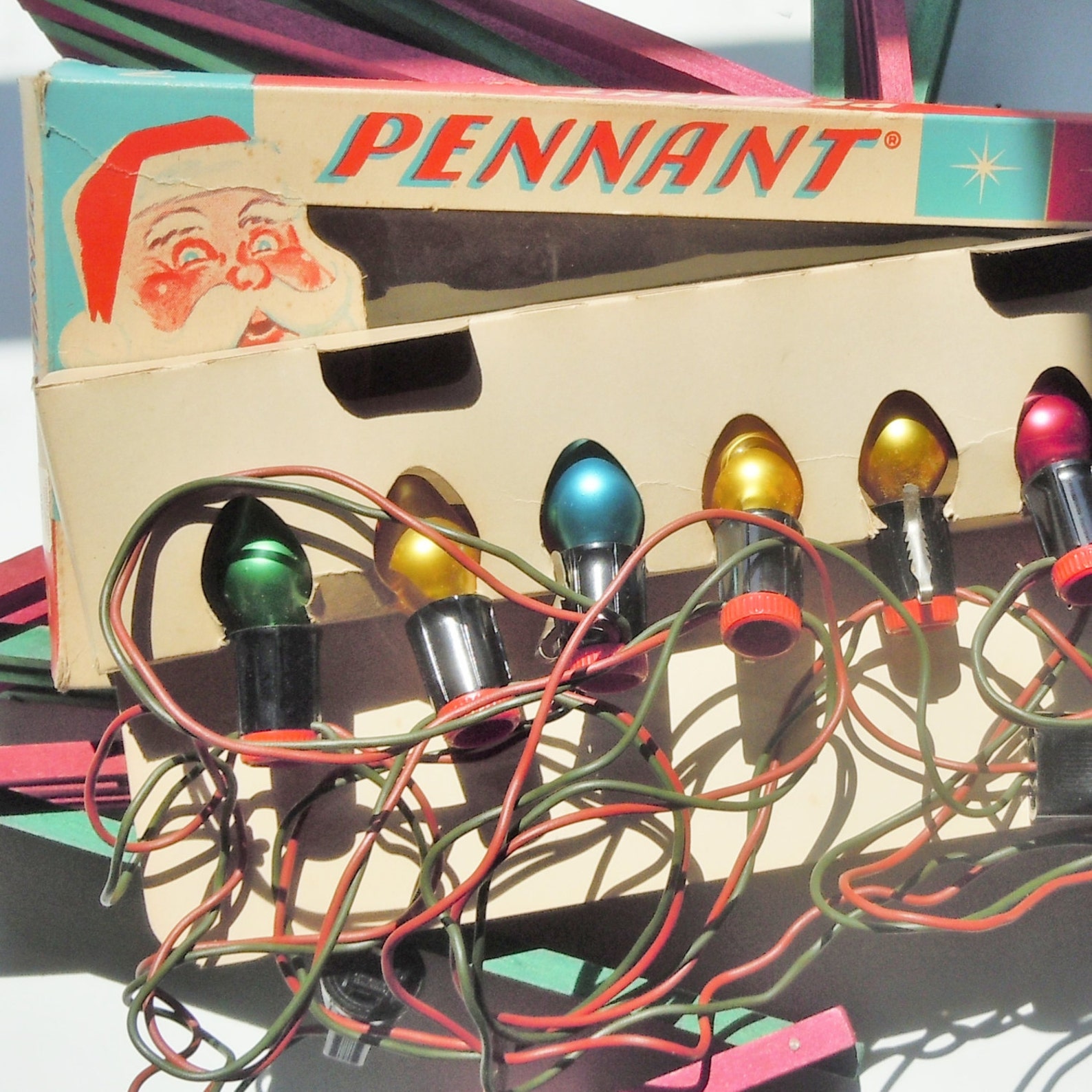 Christmas Lights / Vintage Christmas / Bulbs With Pearl Etsy