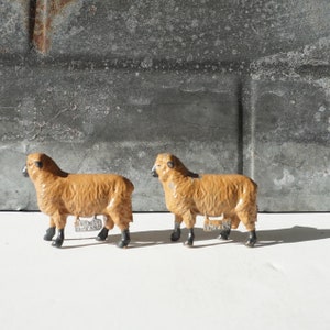 Vintage Farm / Britains / 2 Rams  / Pastural Tabletop Landscape / Early Casting with Tags