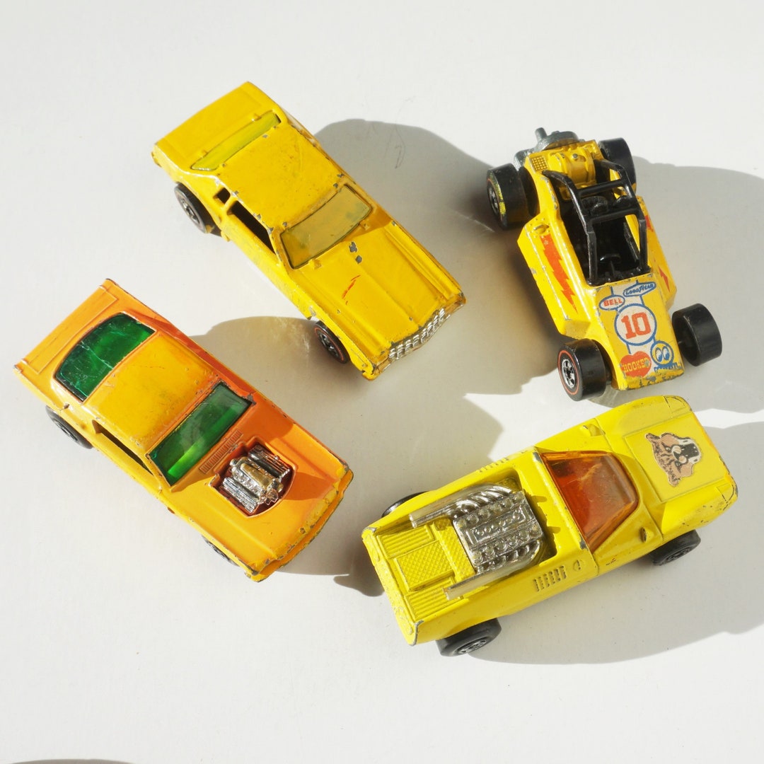 Hot Wheel Cars in Yellow / 2 Redline Editions Etsy