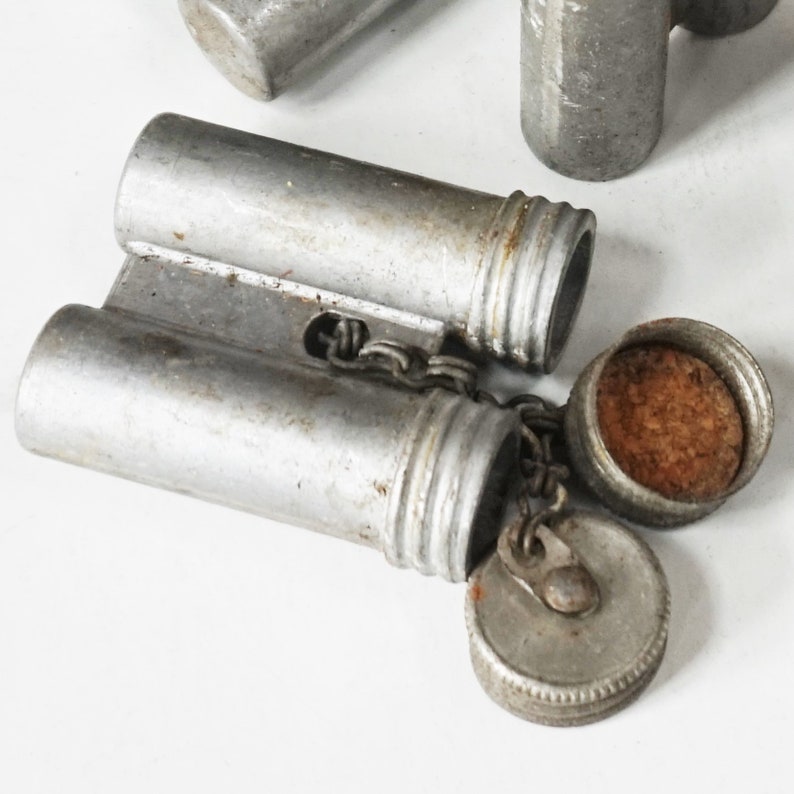 Screwtop Metal Containers / Military Field Use / Interesting Etsy