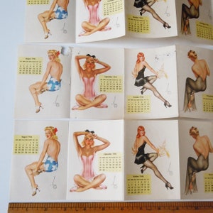 Pin-up Calenders / 4 Pocket Sized Folded Phamplets from Esquire Magazine / 12 Pin-up Images from 1946