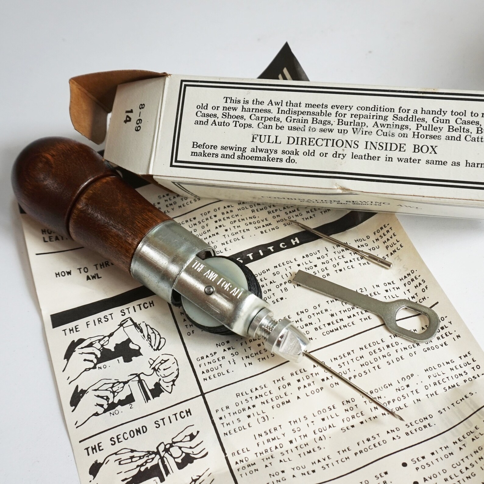 Sewing Awl / Vintage Tool in Its Original Package / Never Etsy