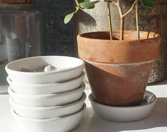 Porcelain Dish for Plants / German / White Ceramic Dishes /  Large Quantity / 2 Sizes