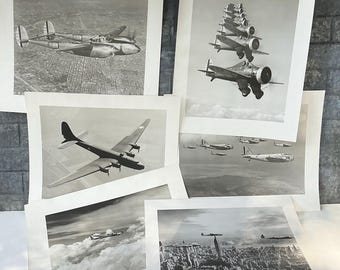 Aircraft Photography / 6 Large Print Authentic Photos  / Amazing Vintage Prints
