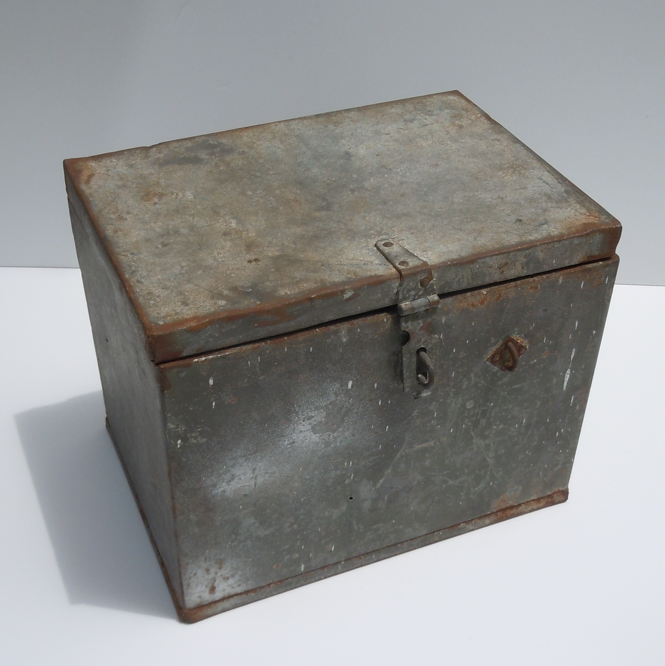Old Metal Box / Metal Box with a History / Industrial Cool Etsy