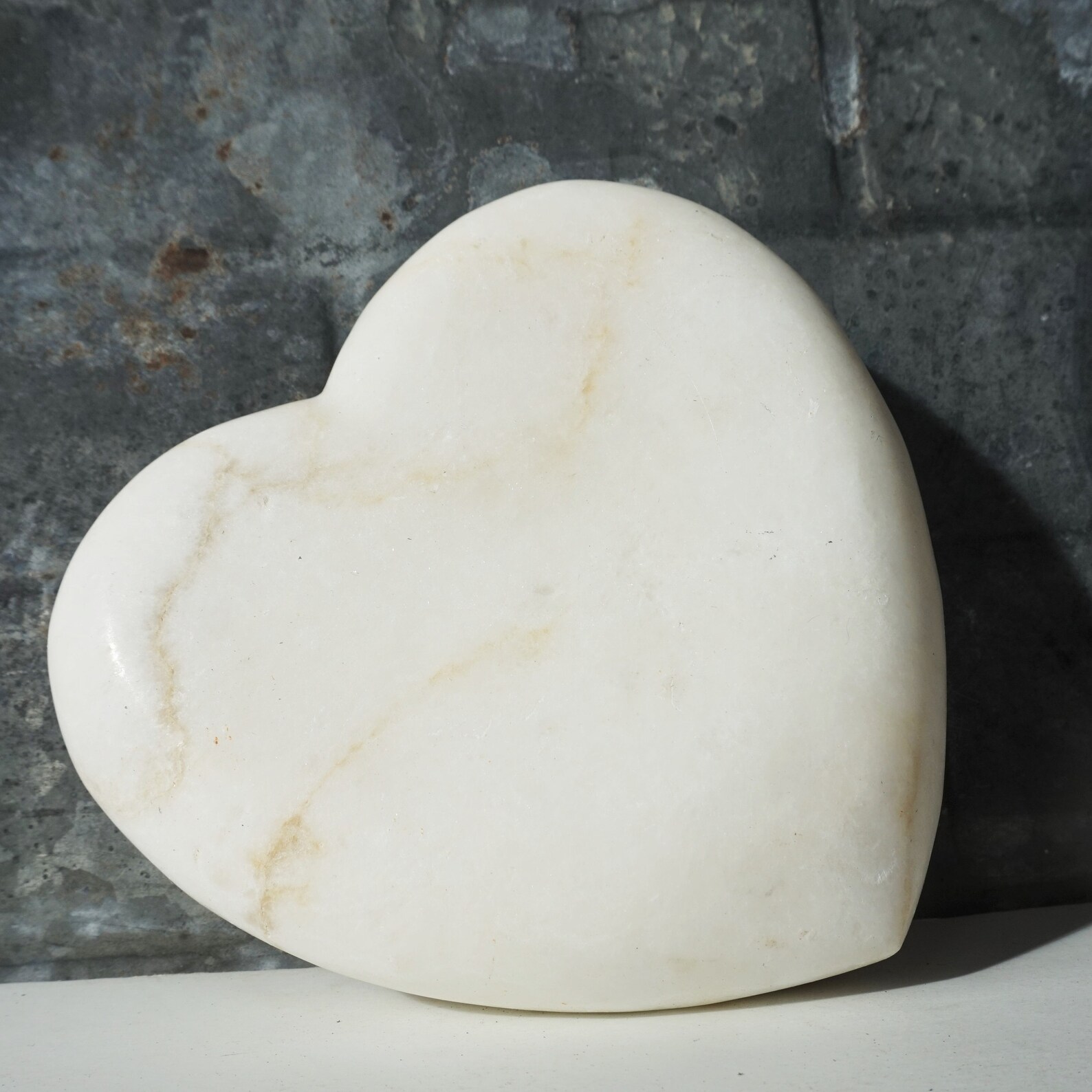 Stone Heart / White Marble / Heavy Heart / Valentine Set in Etsy