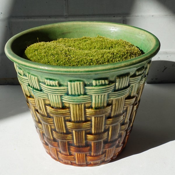 Basketweave Pot Etsy