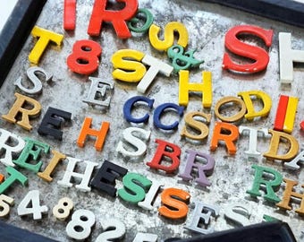 Wondersign Magnetic Letters /  from the 1940's / Interesting Art and Graphics