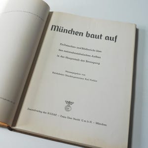 Munich / 1935 Book on the Reconstruction of Munich / German / Picture Book / Fair Condition