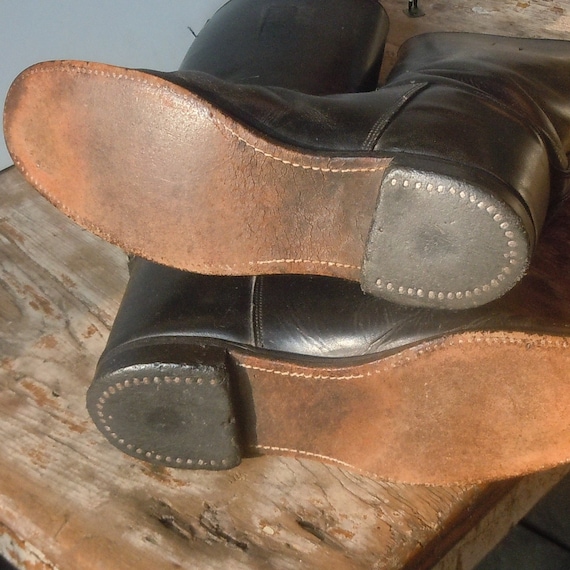 Leather riding cheap boots size 4