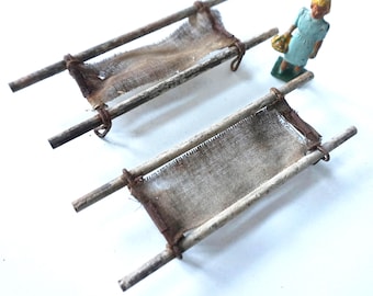 Barclay/Hubley Stretchers / Vintage Iron Soldier Company / American Made / Rare Wood and Fabric