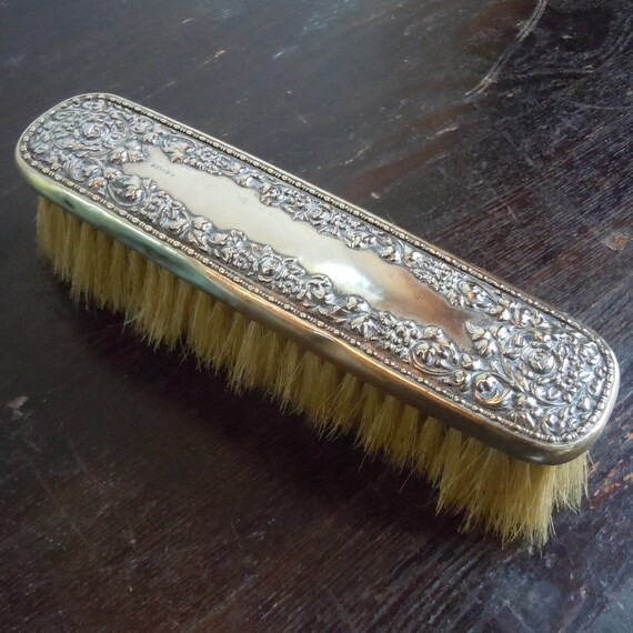 Silver Brush / Natural Boar Bristle / Brushing Th… - image 3