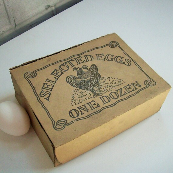Antique Egg Crate / Box / Vintage Graphics and Original Etsy