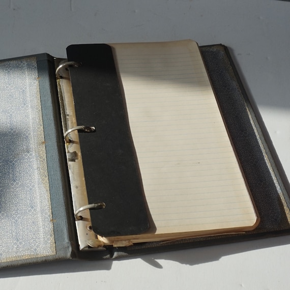Old Paper Stock With Binder Simple Lined Paper Aged Around