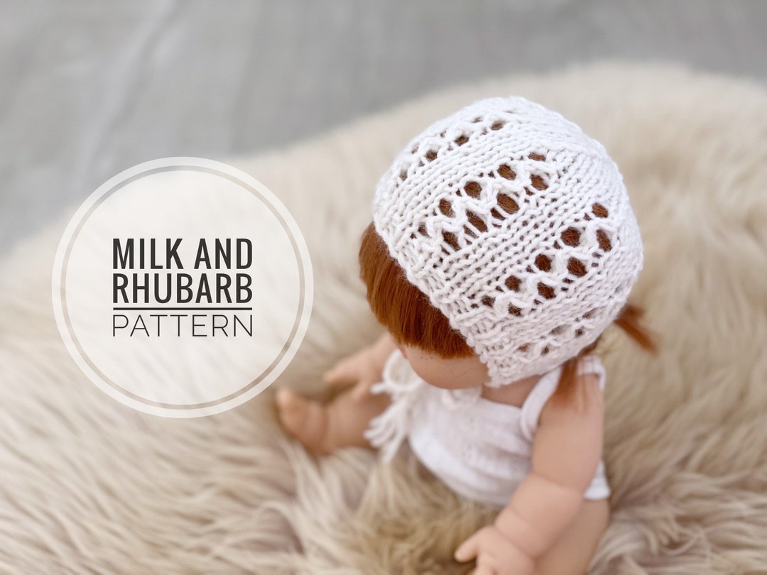 Mini Doll Bonnet Pattern Imogen PDF 34cm Doll Knitting Pattern, Doll Bonnet to Fit Minikane Doll ...