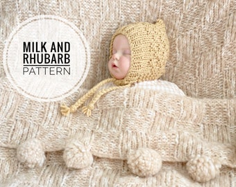 Olive PDF Baby Pixie Bonnet Strickmuster, Baby Strickmuster, Baby Mütze Muster, Pixie Mütze, Baby Bonnet Strickmuster, PDF Muster