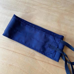 Muñequeras de algodón azul marino - Soporte para levantamiento de pesas - Accesorio deportivo reversible hecho a mano - WOD de CrossFit - Precio por juego de 2