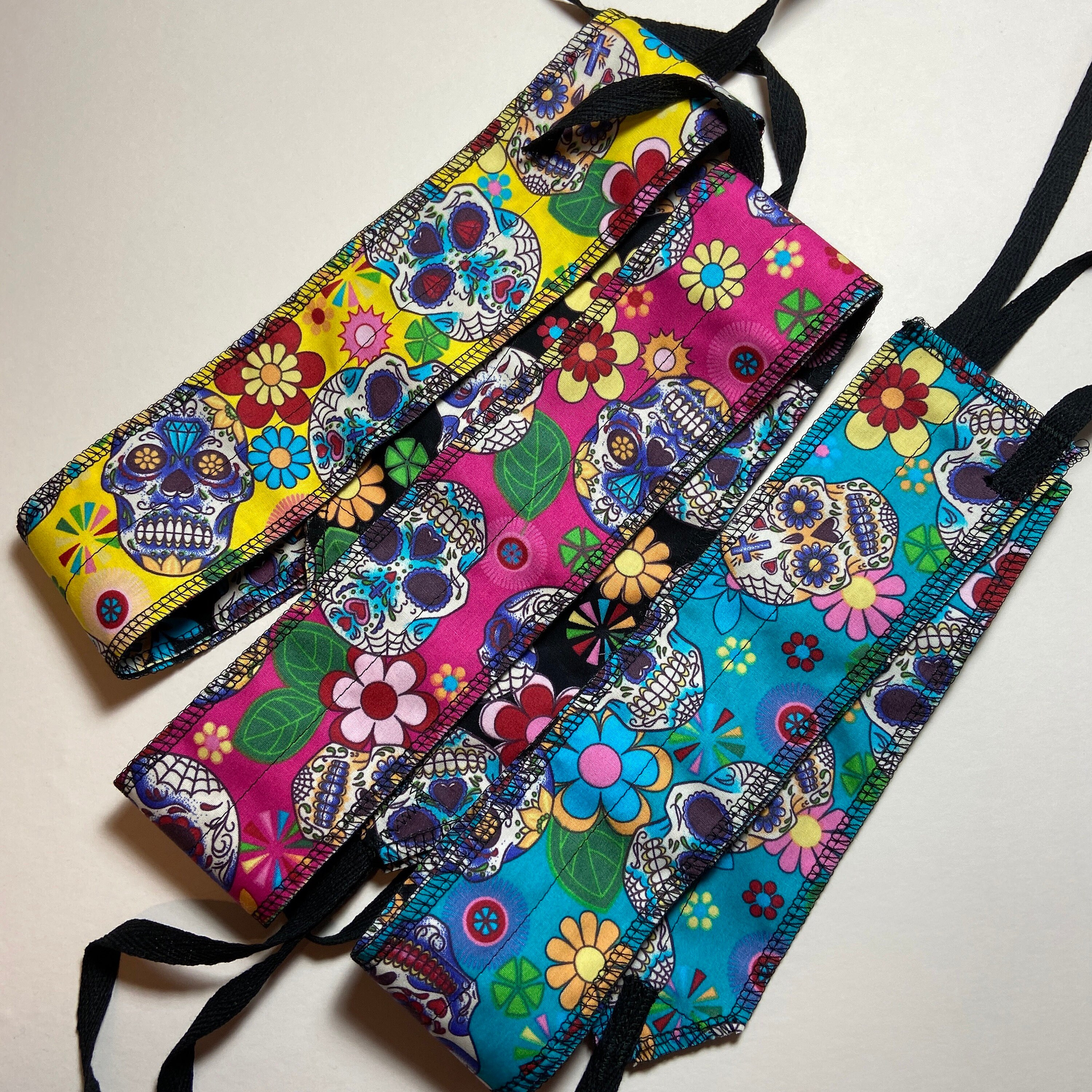 Sugar Skull Wrist Wrap - Weightlifting Wrap - Handmade Wrist Support ...
