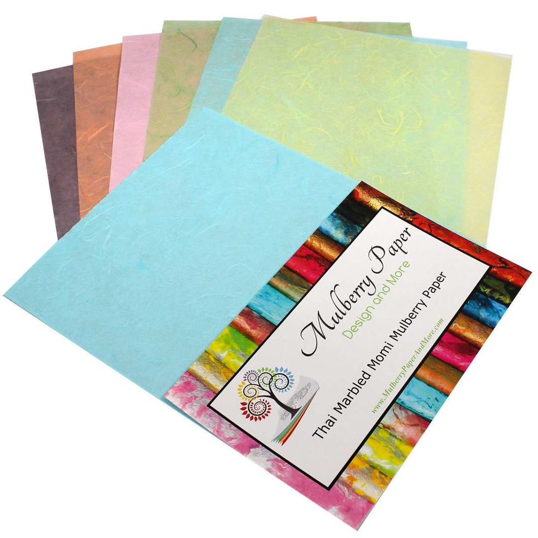 Mulberry Kozo Paper in 6 Pastel Shades for Arts Crafts and - Etsy