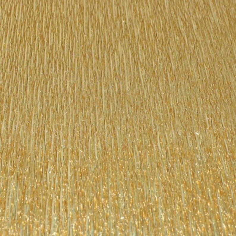 Italian Crepe Paper Gold 19 X 98 Roll Etsy