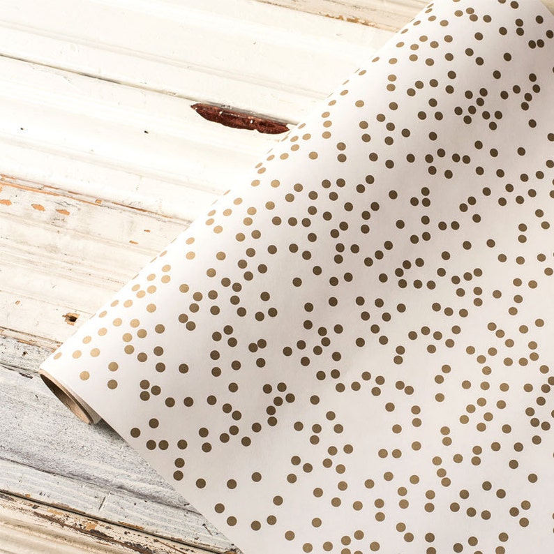 Paper Table Runner Roll 20 by 25' Gold Confetti Etsy