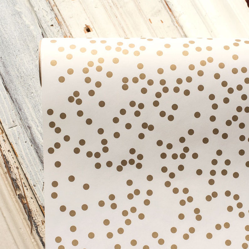 Paper Table Runner Roll 20 by 25' Gold Confetti Etsy