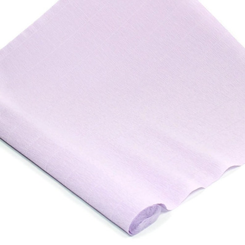 Italian Crepe Paper Light Lilac Purple 19 x 98 Etsy
