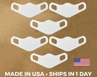 Face Mask - 6 Pack - Laser Cut - No Touch - White