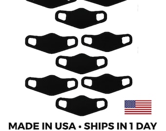 Face Mask - 9 Pack - Laser Cut - No Touch - Black