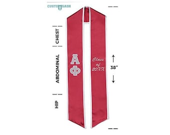 Alpha Phi - Sorority Graduation Stole / Graduation Sash
