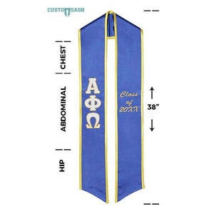 Alpha Phi Omega - Fraternity Graduation Stole / Graduation Sash