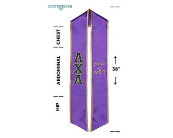 Estola de graduación de fraternidad Lambda Chi Alpha / Faja de graduación