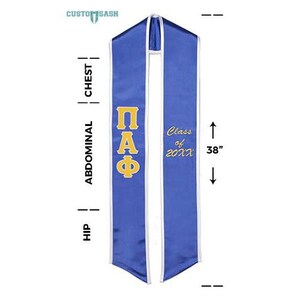 Pi Alpha Phi - Fraternity Graduation Stole / Graduation Sash