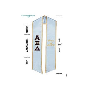 Alpha Xi Delta - Sorority Graduation Stole / Graduation Sash