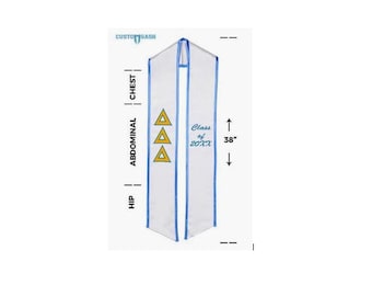Delta Delta Delta - Tri Delta - Estola de graduación de hermandad
