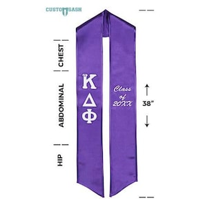 alpha Kappa Delta Phi - Sorority Graduation Stole / Graduation Sash