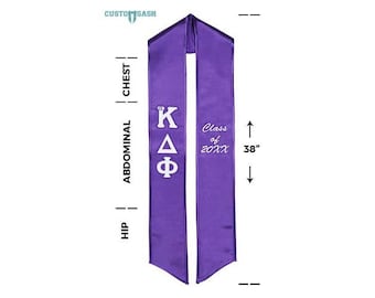 Estola de graduación de hermandad Alpha Kappa Delta Phi / Faja de graduación