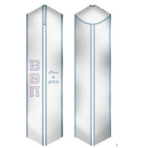 Beta Theta Pi- Fraternity Graduation Stole / Graduation Sash White