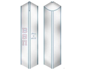 Beta Theta Pi- Fraternity Graduation Stole / Graduation Sash White