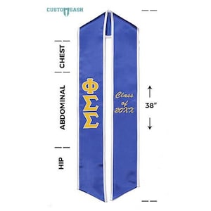 Phi Sigma Sigma - Sorority Graduation Stole / Graduation Sash